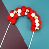 Festa Aniversário Bolo Decoração Bola de Pompom Bola de Pelo Arco Vestir Estéreo Arco-Íris Plug-in Coração de Menina Mesa de Sobremesa Renda