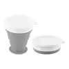 Taza de Agua Plegable de Silicona Portátil Plegable Telescópica Resistente a Altas Temperaturas Taza de Agua Plegable para Viaje Suministros de Camping al Aire Libre para Viajes