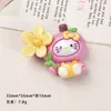 Accesorios de Resina para Manualidades de Dibujos Animados Flor de Color Sólido Gato Pegamento de Crema Pasador Funda de Teléfono Hebilla de Zapato Colgante de Llavero