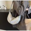 Bolso informal de PU suave para mujer, nuevo estilo coreano 2024, muy sencillo, tipo bandolera, bolso de hombro, bolso de sillín a la moda y combinable.