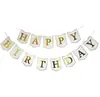 Festival Caliente Caliente Fiesta CUMPLEAÑOS Letras Decorativas Bandera de Cadena con Cola de Pez Bronceada FELIZ CUMPLEAÑOS