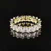 Anillo Simple Cuadrado de Hielo Nuevo Estilo Transfronterizo Anillo Sencillo para Mujer Joyería de Regalo Venta al por Mayor R4816