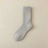 Meias grossas de lã femininas para outono e inverno, comprimento até o meio da panturrilha, forradas com fleece, meias quentes de inverno, meias longas pós-parto, meias quentes