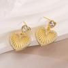 Pendientes Aogu de lujo de alta gama, ligeros y de gran venta transfronteriza, con un diseño sencillo y combinable, chapados en cobre y oro de 18 quilates, para mujer.