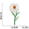 Pegatinas de tela bordadas transfronterizas con diseño de mariposas y bordado mixto, parche de margaritas para planchar con dibujos de girasoles y microsellos.