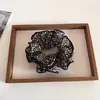 Scrunchie Floral de Quatro Camadas Estilo Coreano, Elegante Acessório de Cabelo, Elástico de Cabelo para Coque Despojado, Alta Elasticidade