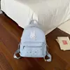 Mochila ins versátil de estilo coreano, popular bolsa de conejo bordada con estrellas, mochila simple y linda para mujer