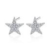 Pendientes de estrella de mar de moda simple temperamento femenino Corea del Sur personalidad pendientes de estrella pentagrama fabricantes de joyería entrega de una pieza