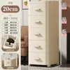 Armário de Armazenamento Estreito com Gavetas para Cozinha Doméstica, Prateleira de Armazenamento de Chão Multicamadas para Banheiro e Lavabo
