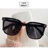 Óculos de Sol para Mulheres, Anti-UV, Óculos de Sol de Estilo Coreano para Mulheres com Rostos Grandes, Lentes Degradê, High-End, Rostos Redondos, Emagrecimento, Antirreflexo