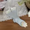 Meias de Renda Floral para Mulheres, Meias de Cano Médio, Meias Finas de Algodão para o Verão, Meias Largas Respiráveis de Malha Estilo Japonês