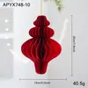 Nueva decoración navideña adornos colgantes novedosos bolas de linterna de papel decoraciones para ventanas arreglo de ambiente para centros comerciales suministros para fiestas
