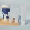Botella dispensadora de tubo suave esmerilado con tapa de rosca para loción, crema de manos, limpiador facial, muestra portátil de viaje, botella vacía para apretar