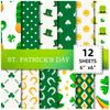 Precio FijoCompra Directa Transfronteriza 12 Hojas/Paquete St. Recortes de Papel de Material de Patrick Álbum de Recortes del Festival Irlandés DIY