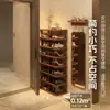 Zapatero Pequeño de Múltiples Niveles para Uso Doméstico, Integrado con la Puerta de Entrada, Ahorrador de Espacio, Modelo 2026, Estante de Almacenamiento Simple para Apartamentos de Alquiler, Plegable