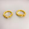 Nuevo Anillo de Moda Personalizado con Apertura Ajustable, Baño de Latón, Oro Real de 18K, Forma de Mano Pequeña para Mujer