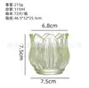 Taza de Vela Aromática de Vidrio de Tulipa Decoración para el Hogar Portavelas Adorno Recipiente para Velas DIY Taza Vacía Botella de Aromaterapia