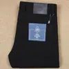 Outono e Inverno novo preto escuro algodão stretch liocel grosso calças masculinas tecido anti-desbotamento proteção ambiental jeans de negócios masculino