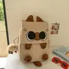 Mochila Nova Estilo Coreano Leve Grande Capacidade Alunos do Ensino Fundamental Séries Três a Seis Mochila de Aluno Mochila de Gatinho Feia Fofa