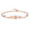 Pulseira de Cintura Pequena Masculina Feminina Prata de Lei S925 Ouro Rosa Tom Tremido Mesmo Chapeuzinho Vermelho Casal Letra H Europa e América