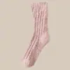 Calcetines de Coral Fleece para Mujer 2025 Nuevos Otoño e Invierno Engrosados Cálidos Postparto Maternidad Hogar Piso Dormir Calcetines Largos