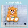 Borracha Macia de PVC Urso Arco-Íris Capa de Celular DIY Grampo de Cabelo Acessórios para Headwear Tamancos Bolsa Chapéu Adesivo de Geladeira
