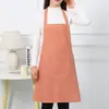Ropa de Trabajo linda para Vendedor de Guardería de Cocina Manga Larga a Prueba de Aceite Algodón para el Hogar Antiretroceso Mono Estilo Coreano Moda Delantal