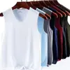 Source Source Chaleco sin costuras para hombre sin mangas cuello en V corte casual seda de hielo ajustado deportivo vallas Super Dropshipping