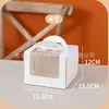 Caja de Embalaje para Pasteles de Cumpleaños con Ventana de Grado Alimenticio al por Mayor de Fábrica, Caja para Empaque de Horneado, Caja para Postres de Mousse