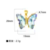 Moda Transfronteiriça Liga de Cobre Micro Diamante Zircônia Colorida Borboleta Pingente Acessórios DIY Acessórios de Colar Atacado