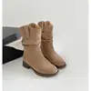 Botas Martin de tacón grueso para mujer, nueva colección otoño/verano 2026, increíblemente estilosas, con detalle de plisados, botas de cowboy estilo western y botines súper modernos.