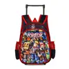 Mochila Escolar con Ruedas Modelo Nuevo Transfronteriza para Niños de 12 Pulgadas, Mochila de Estudiante de Primaria Rígida, Mochila Escolar de Jardín de Infancia con Dibujo de Kuromi