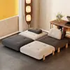 Sofá Perezoso Sofá de Tela para Apartamentos Pequeños, Sala de Estar, Balcón, Tatami, Bloque de Tofu, Sofá Modular Combinado Estilo Crema