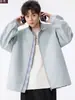 NASA SOBRE Chaqueta de Cuadros Americanos para Hombre 2026 Nueva Casual Primavera y Otoño Cuello Alto Ropa de Trabajo Chaqueta de Vuelo