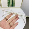 Novos Óculos de Armação Pequena Dourada Pure Desire para Mulheres, Adequados para Lentes de Grau, Armação Quadrada, Retrô, Anti-Luz Azul, Modernos