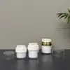 Envase de crema al vacío de 15ML30ML50ml hecho de material AS PET, con una botella interior de PP reemplazable para crema facial, disponible en dos tipos de tapas