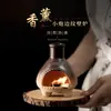Pequeño quemador de incienso decorativo con patrones antiguos, cerámica rústica, para crear ambiente, adecuado para quemar madera sagrada, cedro y salvia
