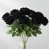 Rosas de Terciopelo Simuladas para Decoraciones de Boda, Flores Artificiales para Arreglos de Boda con Rosas Transfronterizos, Flores Artificiales al por Mayor para el Día de San Valentín