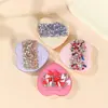Pó Facial Compacto com Strass para Polegar Mini Almofada Pequena para Dedo Pó Compacto para Fixação de Base Em Estoque Atacado
