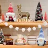 Adornos de Muñecas Navideñas Copo de Nieve Navideño Muñeca Sin Rostro Tejida Muñeco Enano Rudolph Decoraciones
