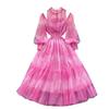 Vestido estilo fada feminino outono nova chegada estilo francês estilo ombro de fora pescoço pendurado manga lanterna cintura emagrecimento vestido de malha