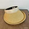 Sombrero de Paja de Ala Ancha de Moda con Bordes Enrollados, Diseño de Parte Superior Abierta, Sombrero de Paja con Banda para la Cabeza para Mujer, Sombrilla Japonesa con Protección UV para Salidas