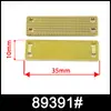 Placa de Nombre Metálica Perforada Rectangular Fábrica de Origen Diseño Gratuito Etiqueta para Coser Ropa Placa de Nombre de Marca para Muebles y Artesanía