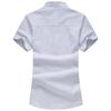 Camisa de Manga Corta para Hombre Nueva de Verano 2021 Estilo Coreano Casual Color Sólido Bolsillo Cuello Algodón Camisa para Hombre para Jóvenes