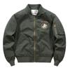 Chaqueta lavada de algodón puro Ami Kaji para hombre, nueva chaqueta de traje de béisbol americano retro para primavera y otoño.