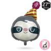 Embalaje independiente, lindo sombrero de cumpleaños, forma de animal pequeño, diseño de fondo para fiesta de cumpleaños, embalaje fino, globo de película de aluminio