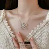 Juego de Joyería de Flor Hueca Aretes de Circonita con Aguja de Plata Cadena para Clavícula Moda Sencilla Joyería de Temperamento de Alta Gama al Por Mayor