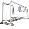 Tendedero de Ropa de Acero Galvanizado con Ruedas Giratorias 360°, para Balcón de Casa, Uso en Exteriores, Tendedero Vertical a Prueba de Viento.