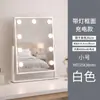 Espejo de maquillaje LED con luces, iluminación de tres tonos, control táctil, recargable, espejo de belleza giratorio de escritorio, espejo de bombillas de Hollywood fábrica