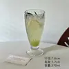 Estilo Ins Nórdico Celebridad de Internet Lujo Ligero Retro Vidrio Estilo Europeo Grabado Copa de Champaña Taza para Bebidas de Jugo Copa de Vino Alto Valor Estético